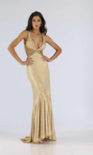 Dave And Johnny 4360 Gold Dress