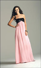 Faviana 6157 Pink/Black Dress