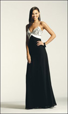Faviana 6188 Black and White Dress