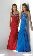 Flirt 1366 Scarlet/Cobalt Dress