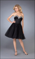 La Femme 13885 Black Dress