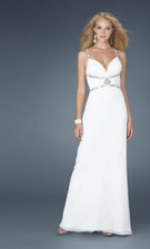La Femme 14379 White Dress
