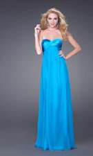 La Femme 15084 Turquoise Dress