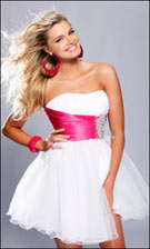 Sherri Hill 1002 Pink/White Dress