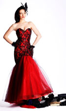 Sherri Hill 1119 Red/Black Dress