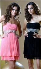 Bow 59706 Coral/Black Dress