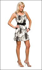 Kitty 4725 Black on Ivory Dress