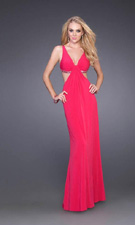 La Femme 14933 Fuchsia Dress