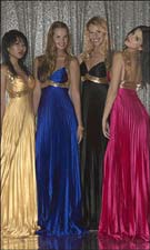 Tiffany 6702 Yellow/Royal/Black/Fuchsia Dress